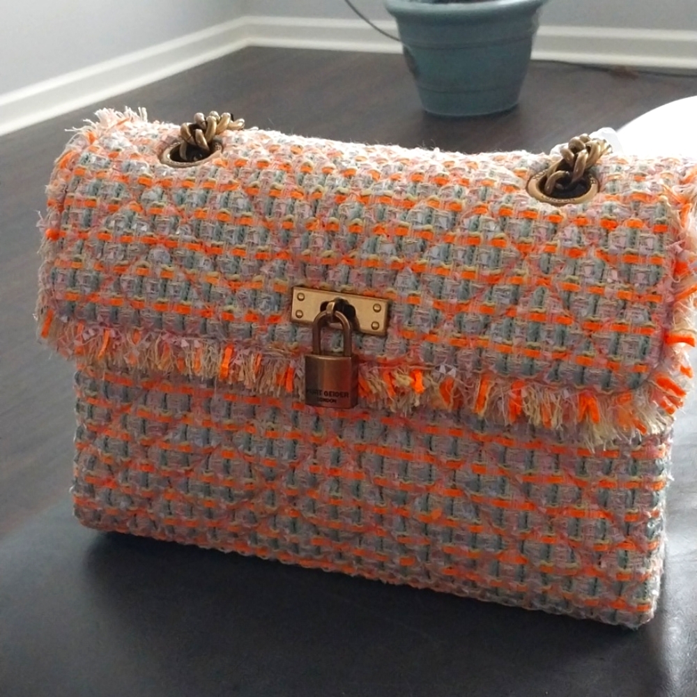 Kurt geiger tweed lilac crossbody